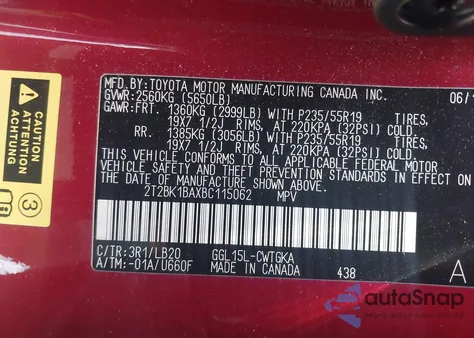 2011 Lexus Rx 350 z USA, uszkodzony, nr VIN 2T2BK1BAXBC115062